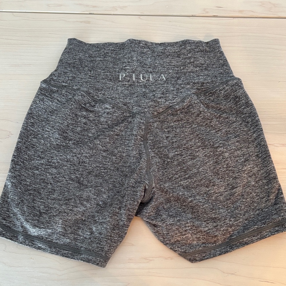 Tula High-Waist Athletic Shorts in Heather Gray